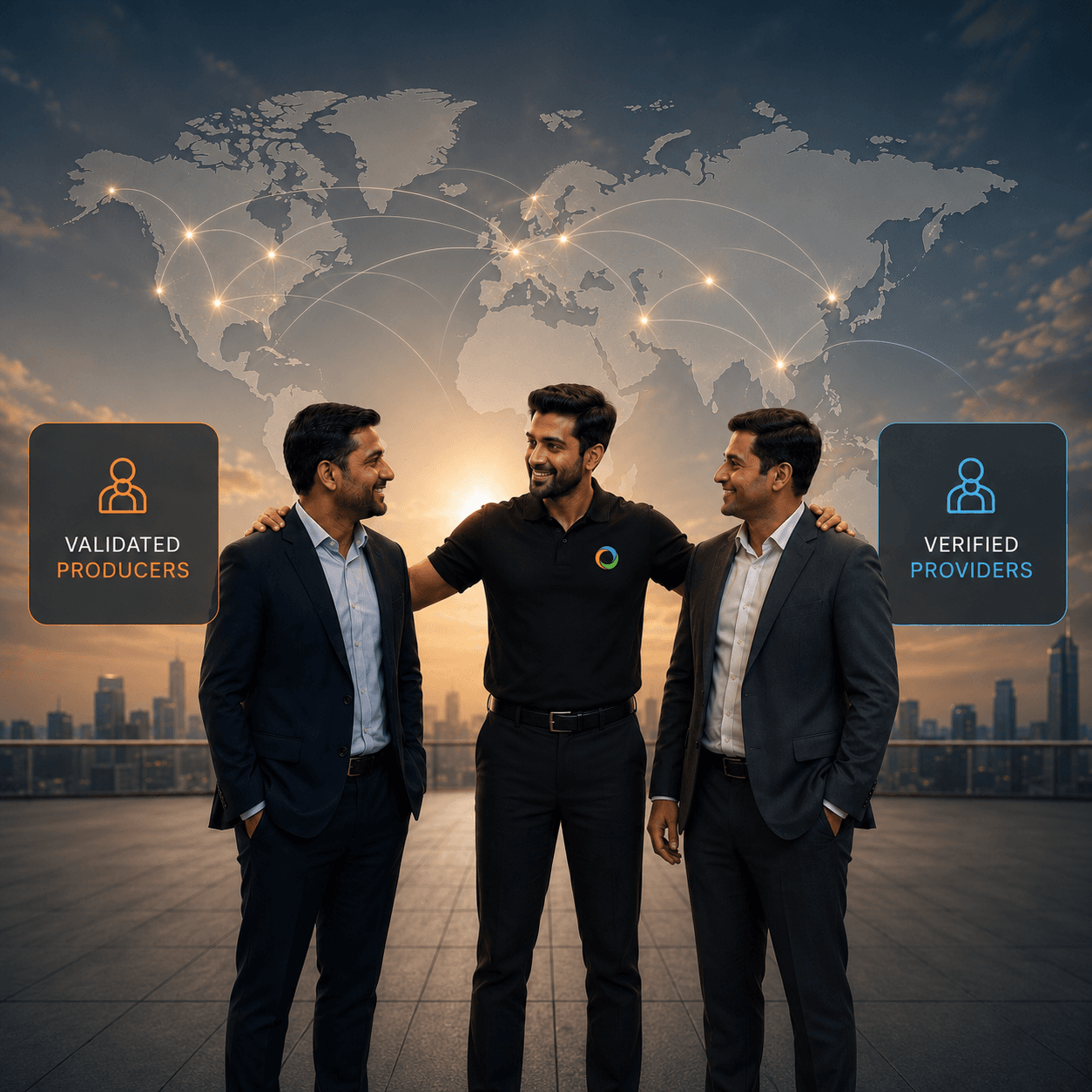 Validated Producers and Verified Providers connected across the globe